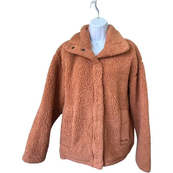 Billabong Cozy Days Sherpa Jacket Toffee Small - Picture 2 of 7